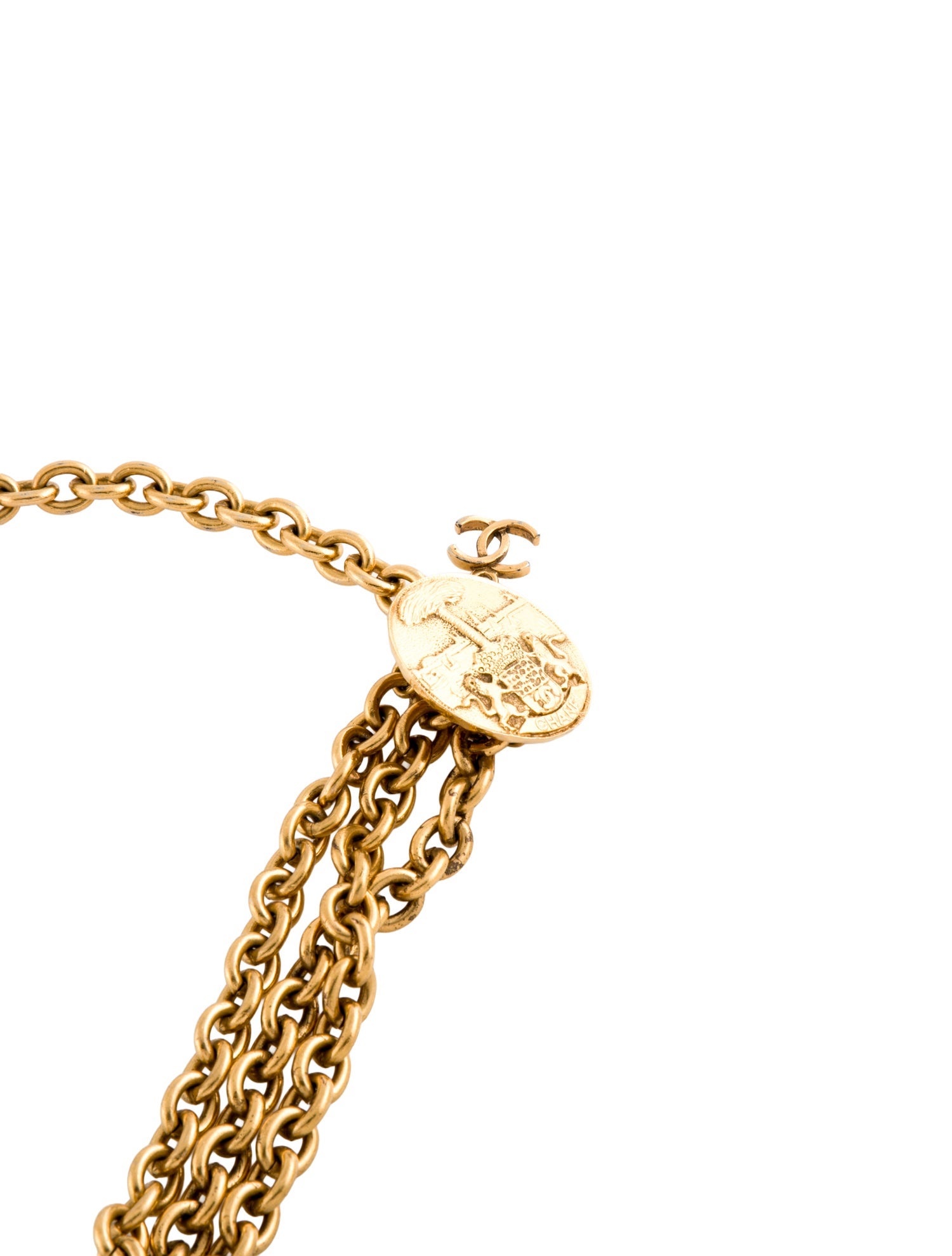 Chanel Vintage Interlocking CC Logo Chain-Link Belt