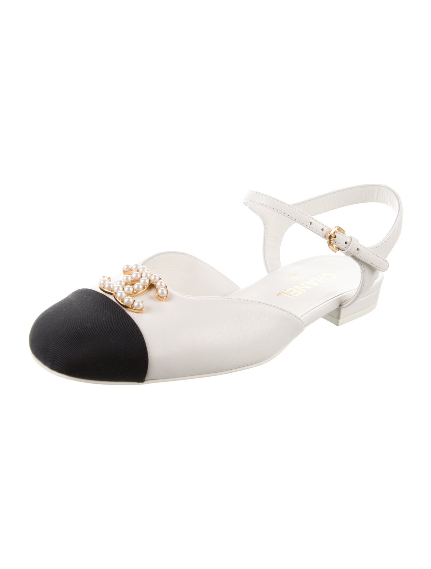 Chanel 2025 Interlocking CC Logo Slingback Flats