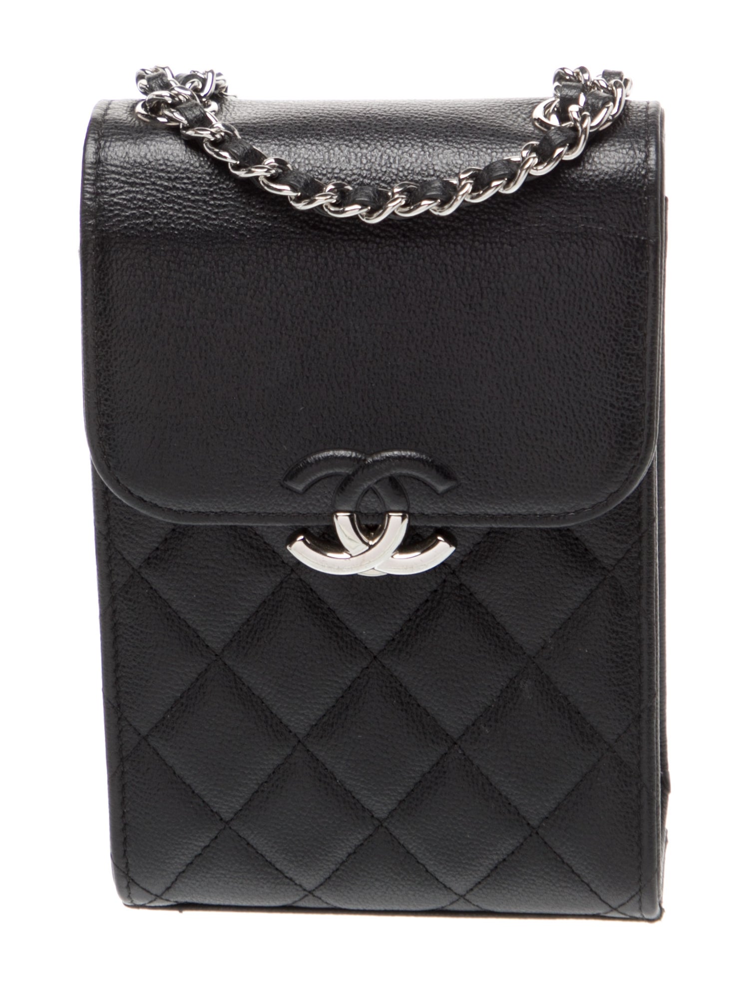 Chanel Quilted CC Box Clutch w/ Chain
