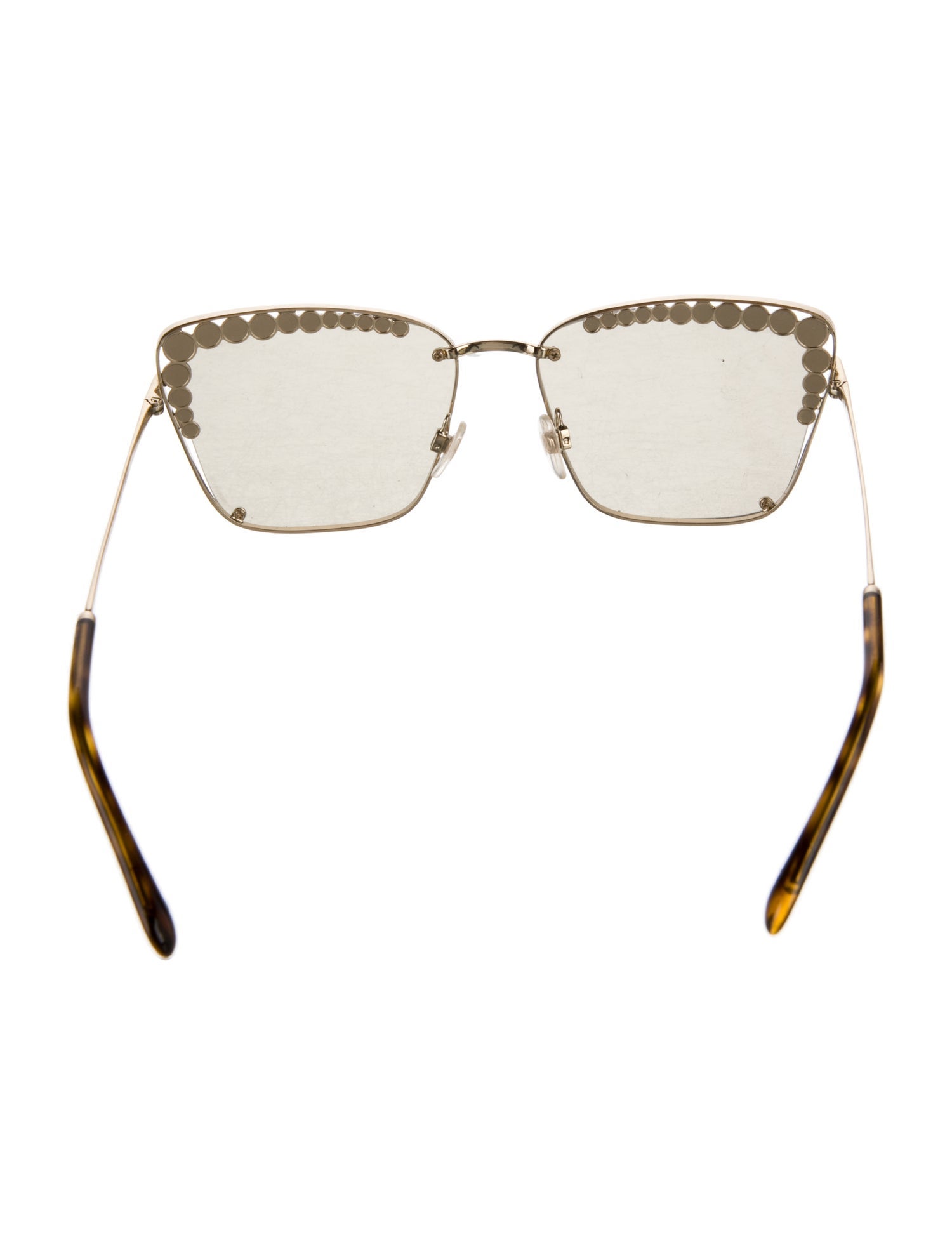 Chanel Faux Pearl Accents Square Sunglasses