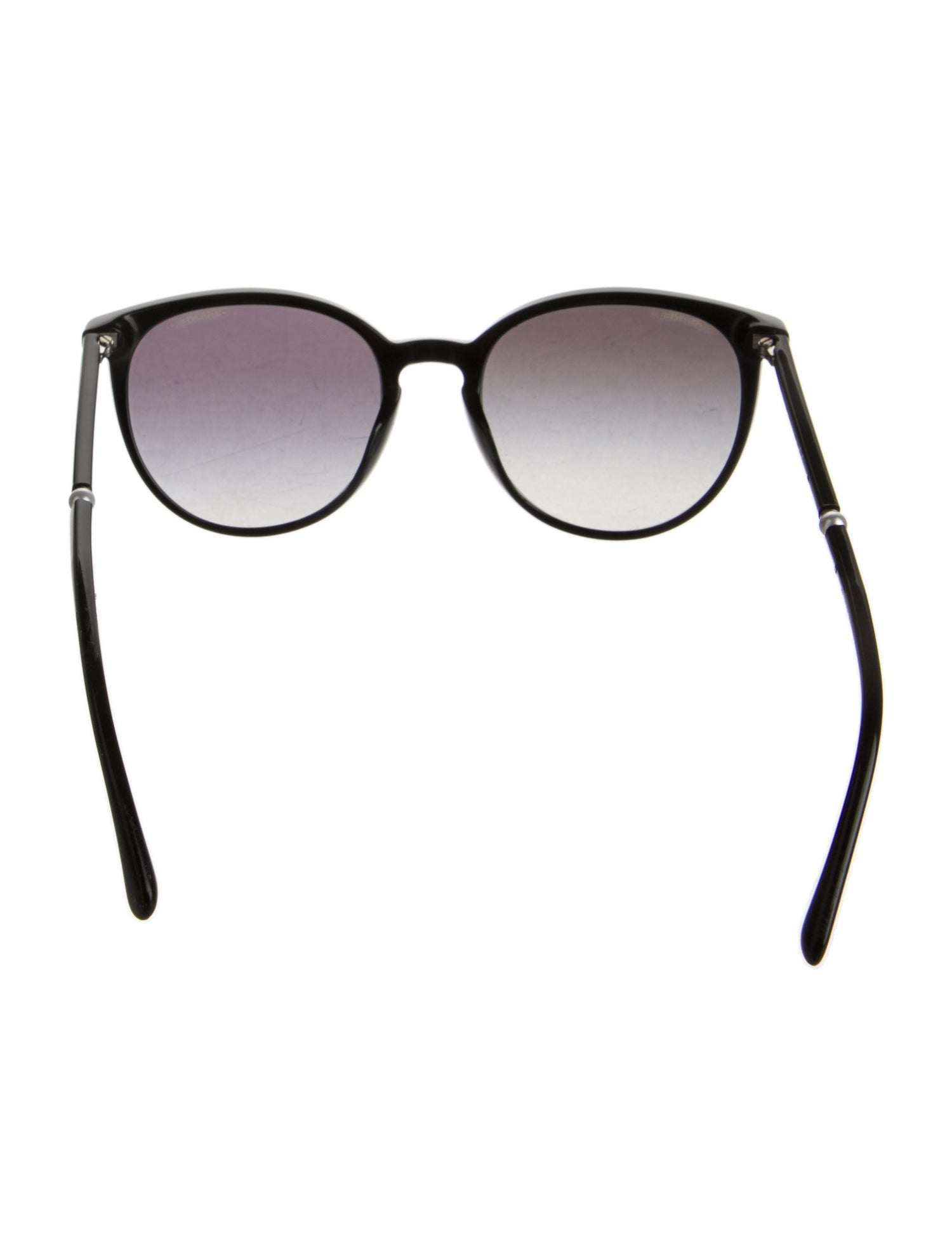 Chanel Faux Pearl Accents Wayfarer Sunglasses