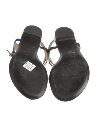 Chanel 2016 Interlocking CC Logo T-Strap Sandals