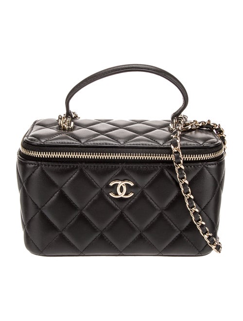 Chanel Small Top Handle Vanity Case w/ Chain