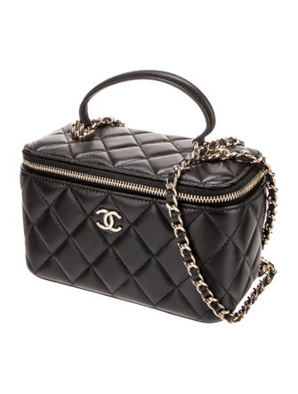 Chanel Small Top Handle Vanity Case w/ Chain