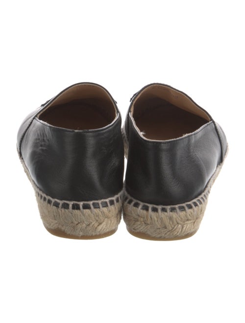 Chanel Interlocking CC Logo Leather Espadrilles