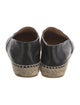 Chanel Interlocking CC Logo Leather Espadrilles