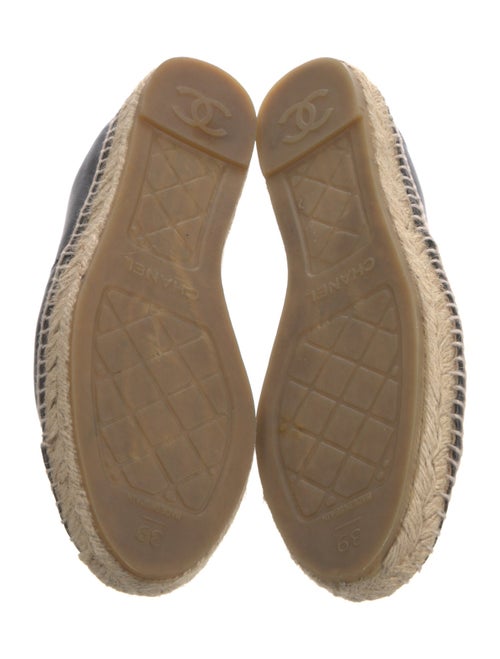 Chanel Interlocking CC Logo Leather Espadrilles
