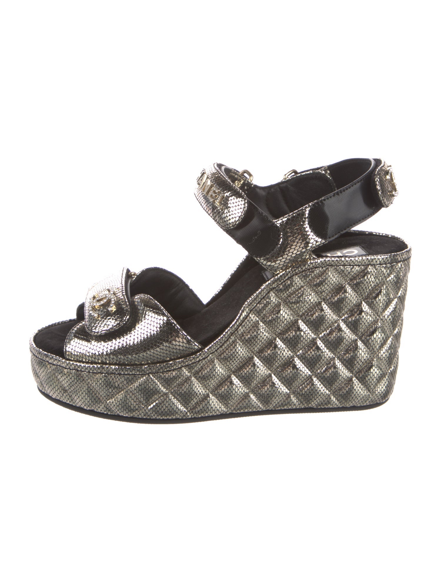 Chanel 2021 Interlocking CC Logo Sandals