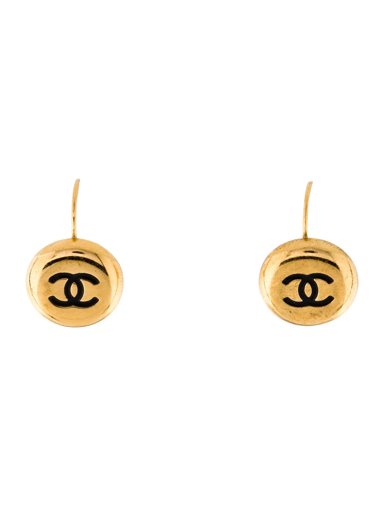 Chanel Vintage Enamel CC Earclip Earrings