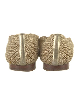 Chanel Interlocking CC Logo Leather Flats