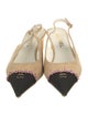 Chanel Interlocking CC Logo Suede Slingback Pumps