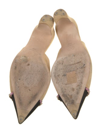 Chanel Interlocking CC Logo Suede Slingback Pumps