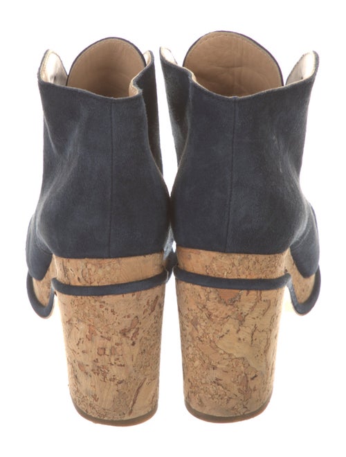 Chanel Interlocking CC Logo Suede Lace-Up Boots