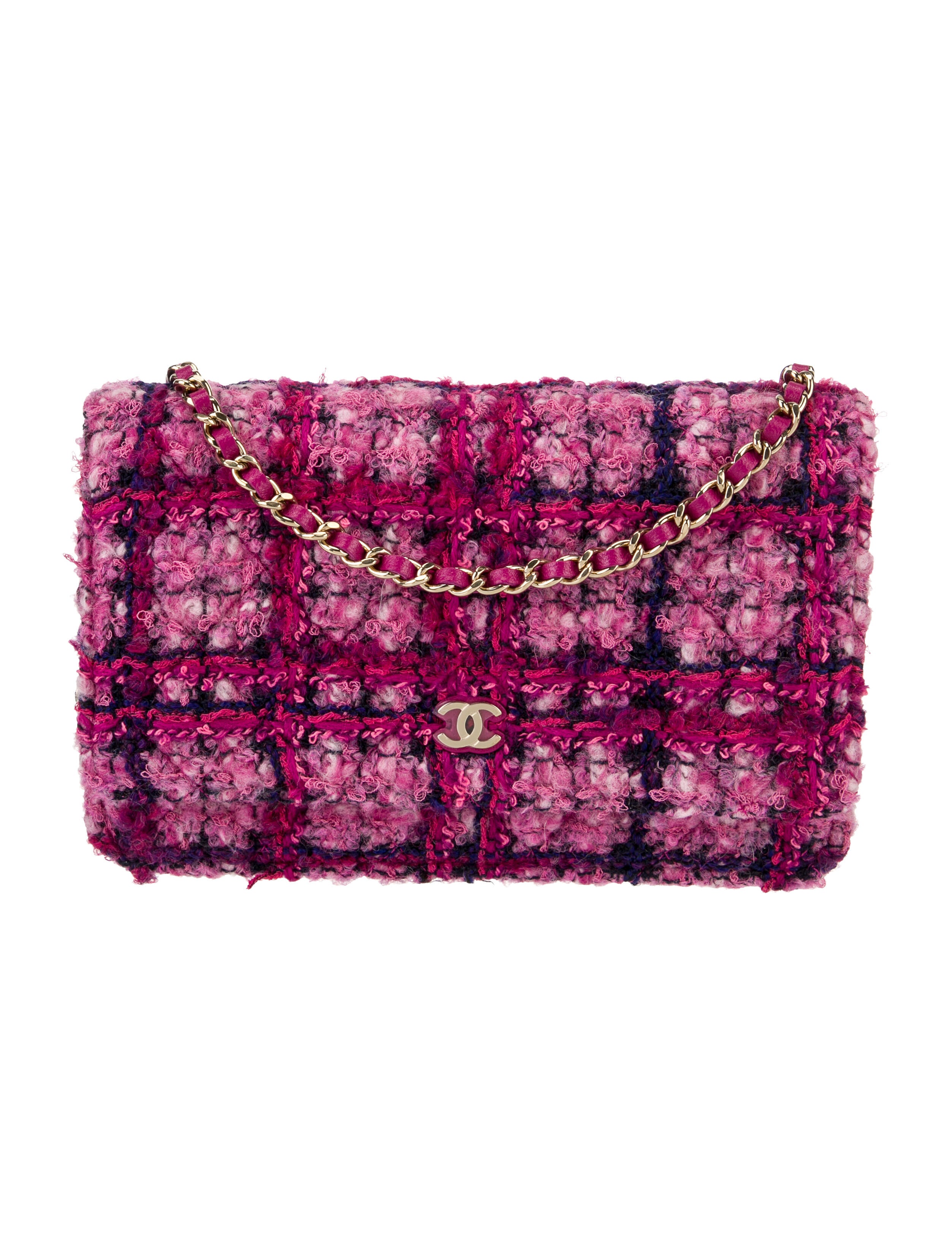 Chanel 2024 Tweed Wallet On Chain