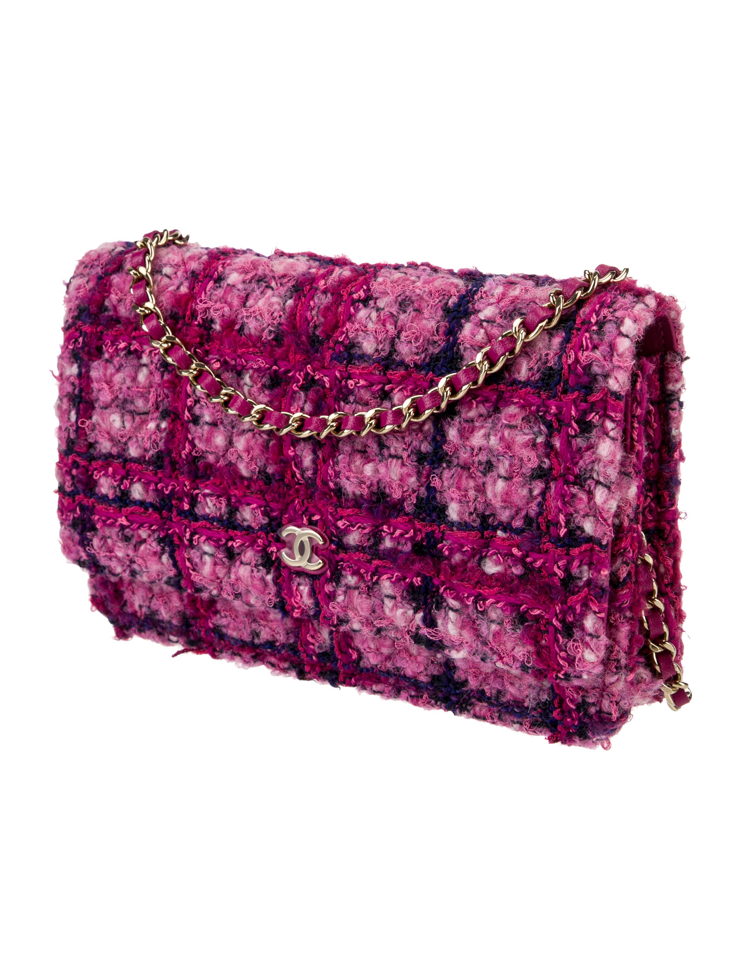 Chanel 2024 Tweed Wallet On Chain