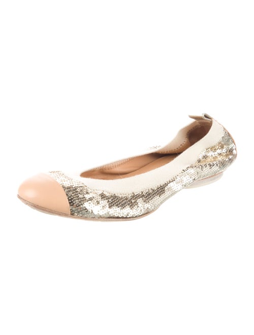Chanel Interlocking CC Logo Sequins Ballet Flats