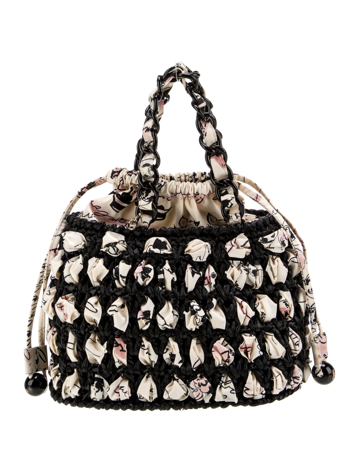 Chanel Camellia Drawstring Bucket Bag