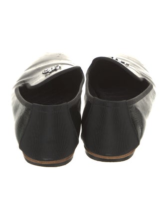 Chanel Interlocking CC Logo Patent Leather Flats