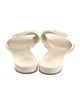 Chanel Interlocking CC Logo Leather Slides