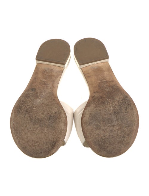 Chanel Interlocking CC Logo Leather Slides