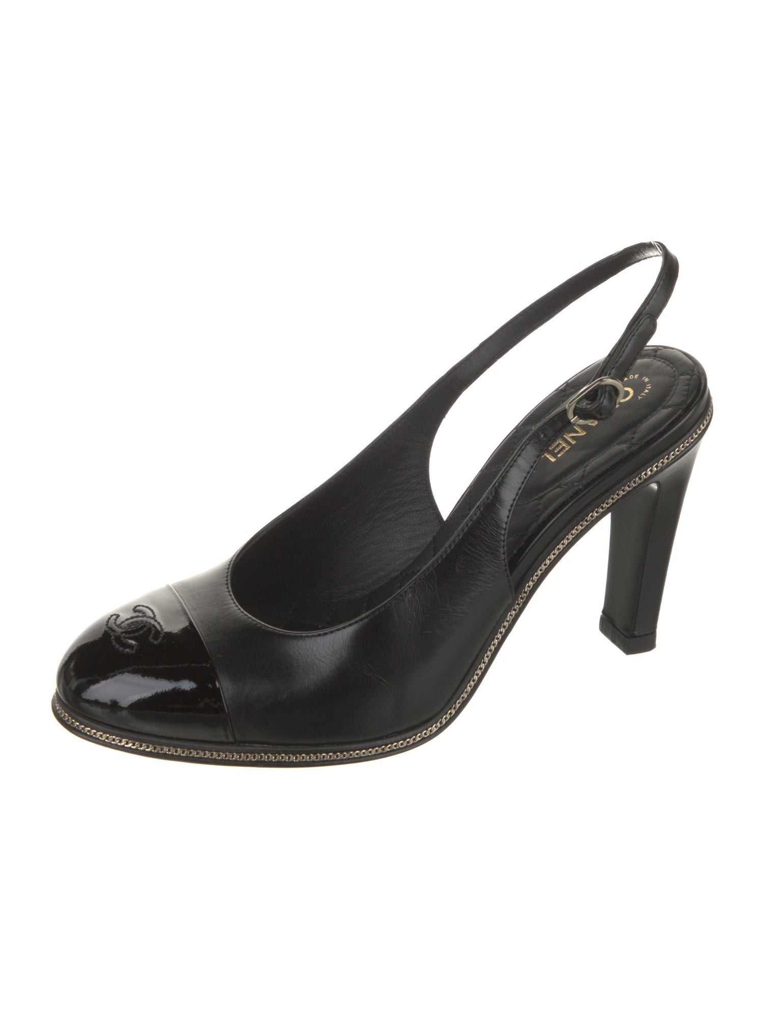 Chanel 2023 Interlocking CC Logo Slingback Pumps