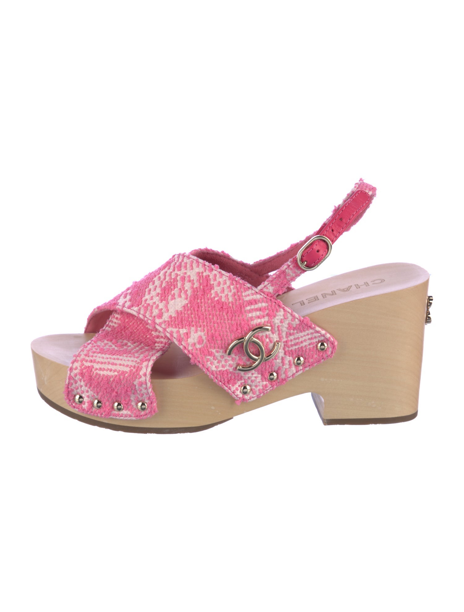 Chanel 2024 Interlocking CC Logo Slingback Sandals