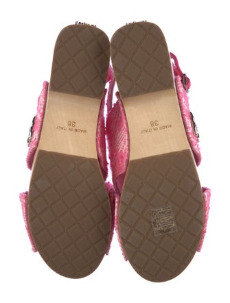 Chanel 2024 Interlocking CC Logo Slingback Sandals