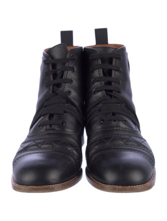 Chanel 2014 Interlocking CC Logo Combat Boots