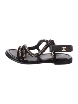 Chanel 2022 Interlocking CC Logo Gladiator Sandals