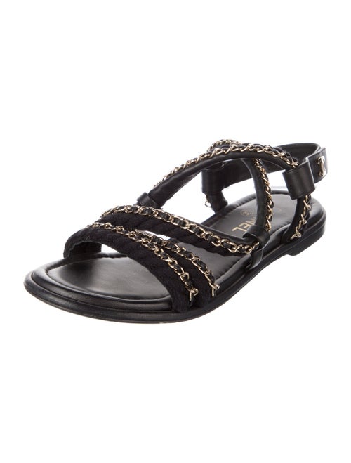 Chanel 2022 Interlocking CC Logo Gladiator Sandals