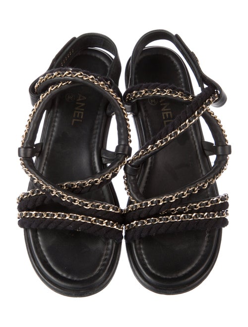 Chanel 2022 Interlocking CC Logo Gladiator Sandals
