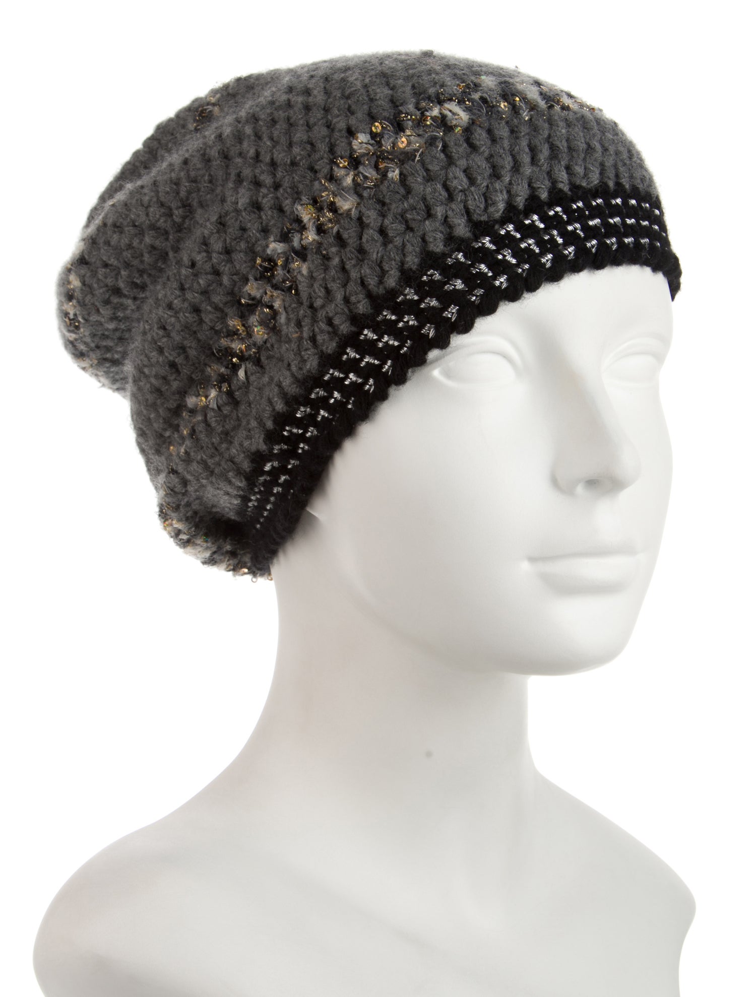 Chanel Sequin Wool & Cashmere Beanie