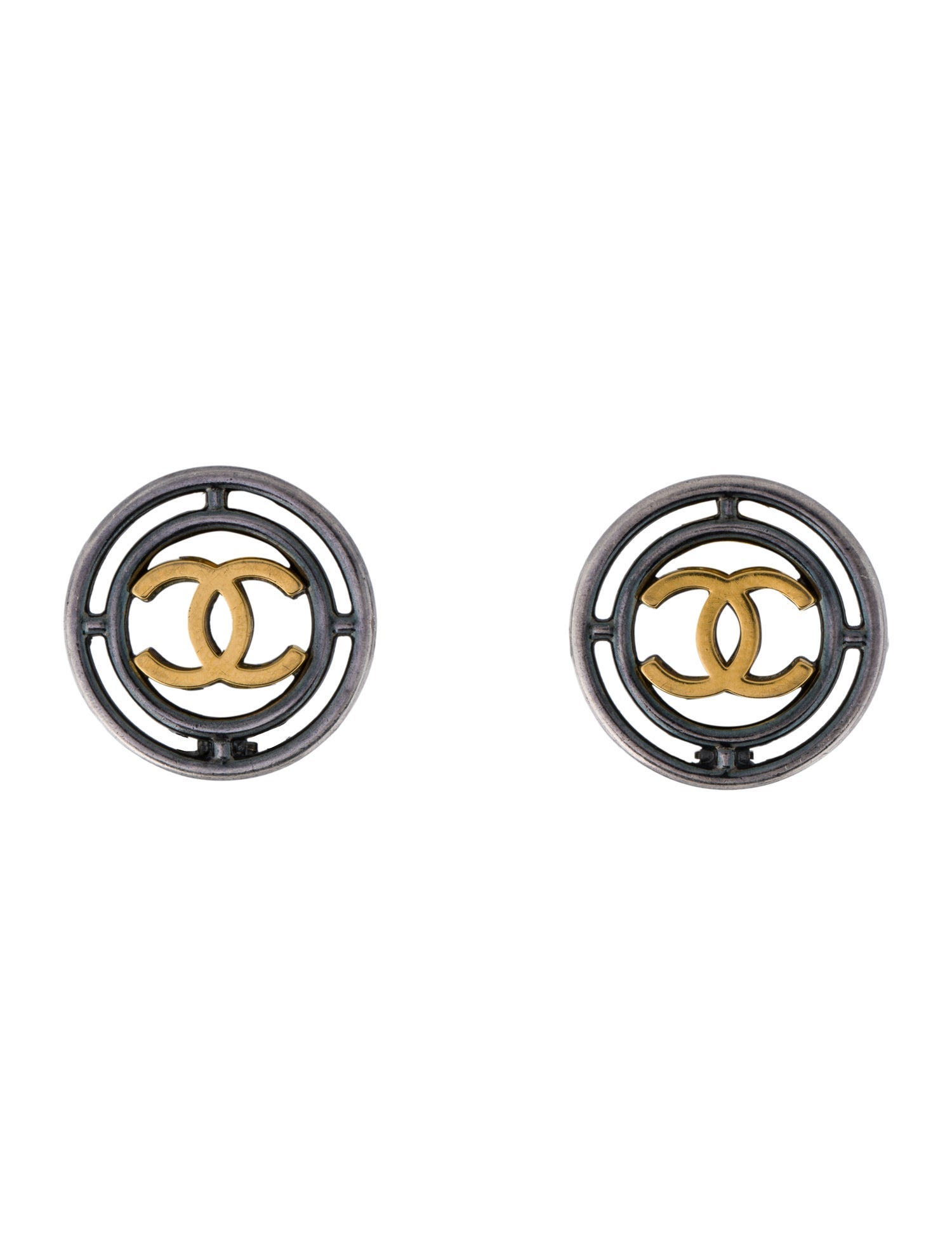 Chanel Vintage CC Logo Clip-On Earrings