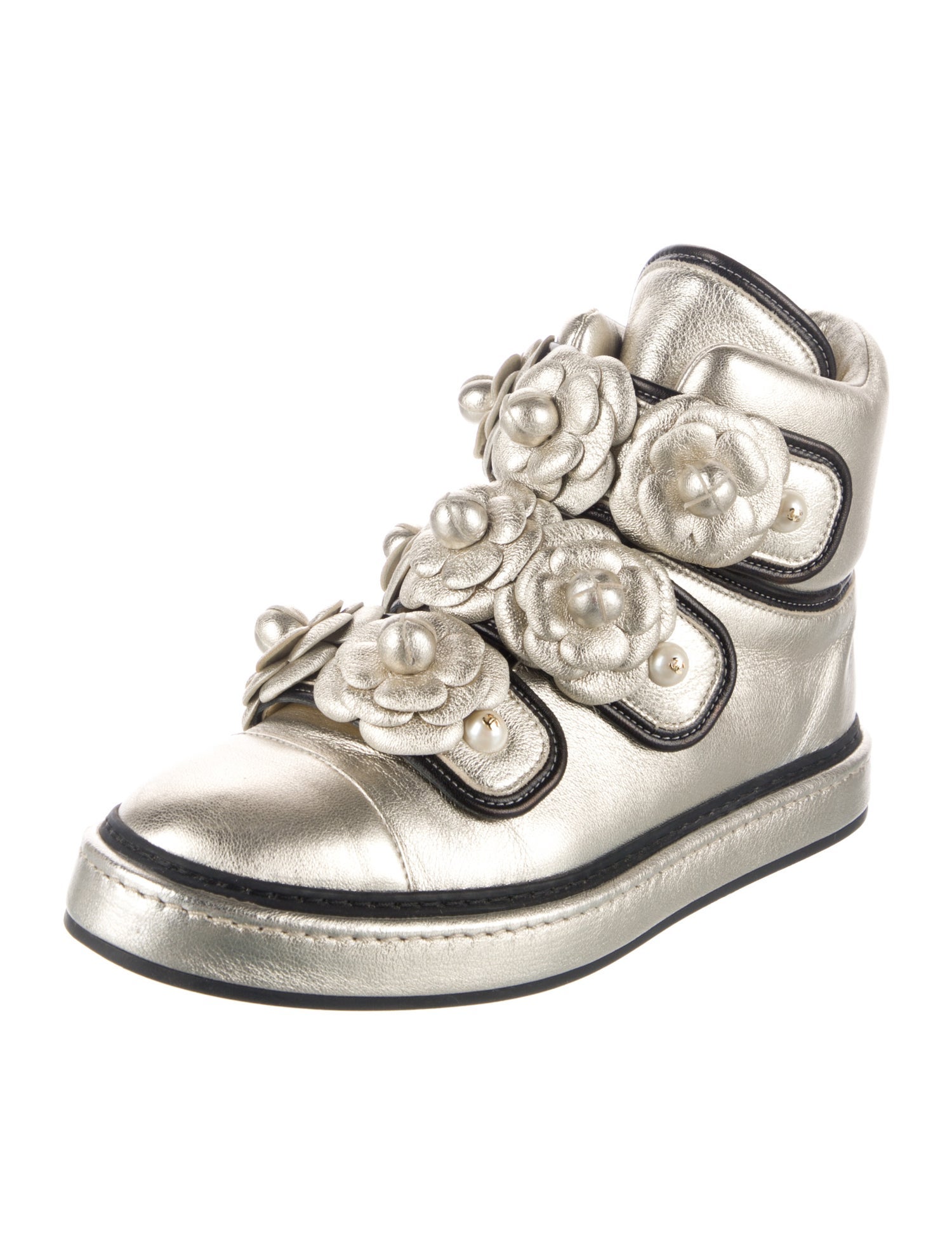 Chanel 2016 Interlocking CC Logo Wedge Sneakers