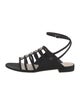 Chanel Interlocking CC Logo Canvas Gladiator Sandals