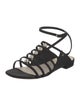 Chanel Interlocking CC Logo Canvas Gladiator Sandals