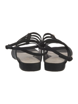 Chanel Interlocking CC Logo Canvas Gladiator Sandals