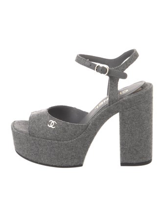 Chanel 2024 Interlocking CC Logo Sandals