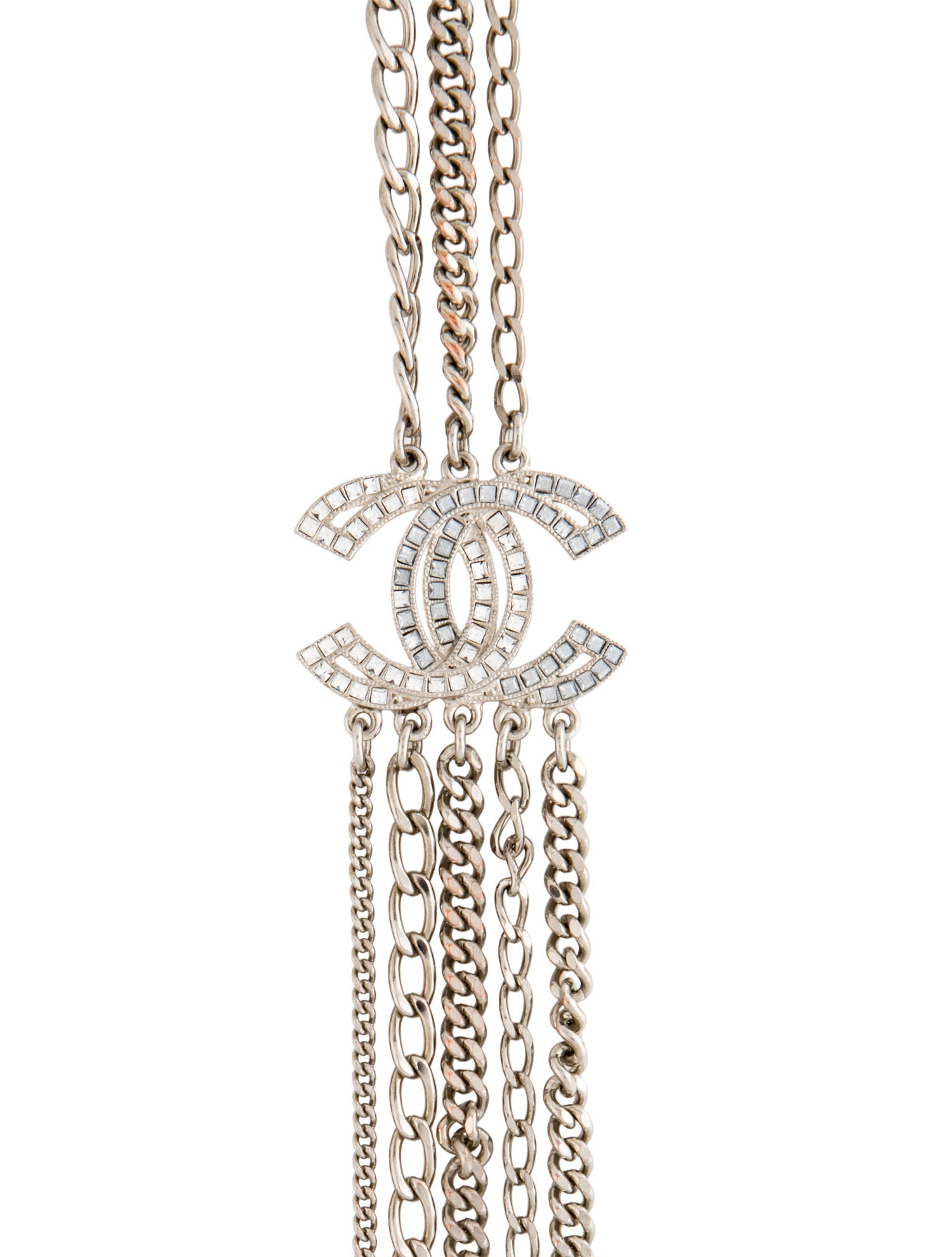 Chanel Strass CC Multistrand Necklace