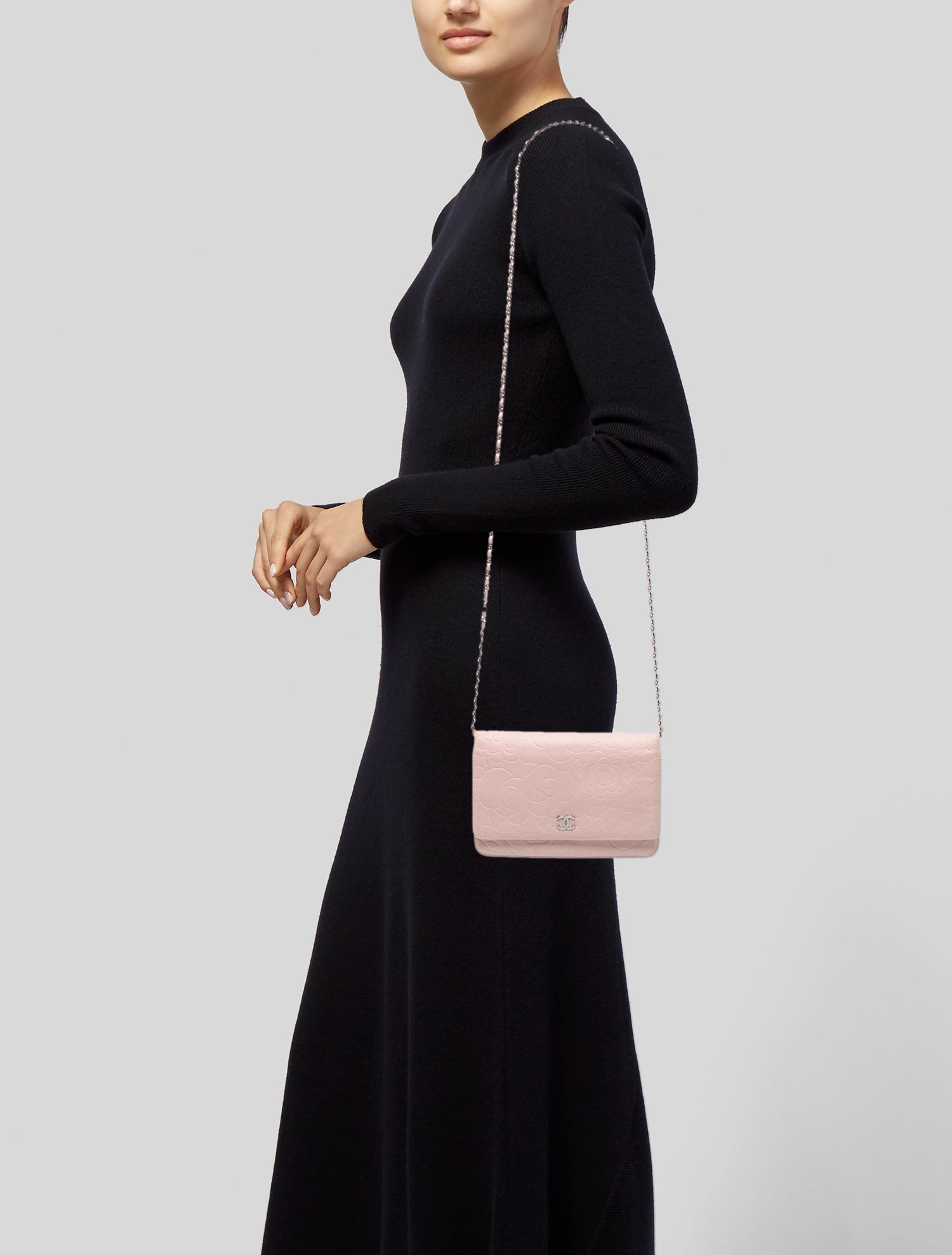 Chanel Camellia Wallet On Chain