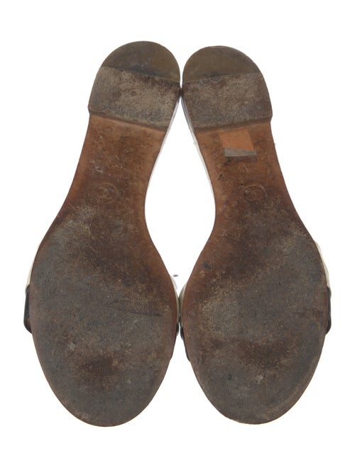 Chanel Interlocking CC Logo Patent Leather Slides