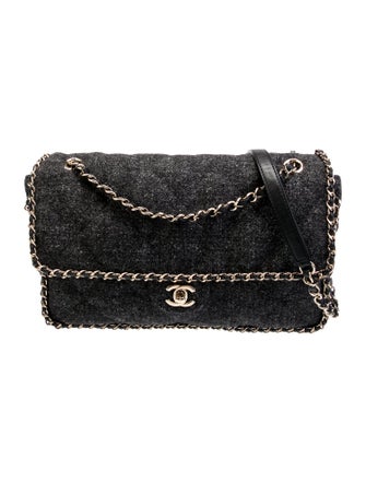 Chanel 2019 Tweed Running Chain Flap Bag