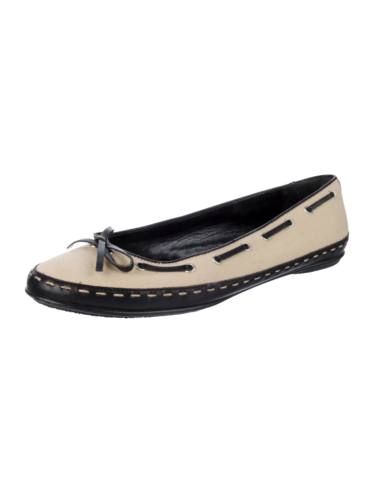 Chanel Vintage Interlocking CC Logo Ballet Flats