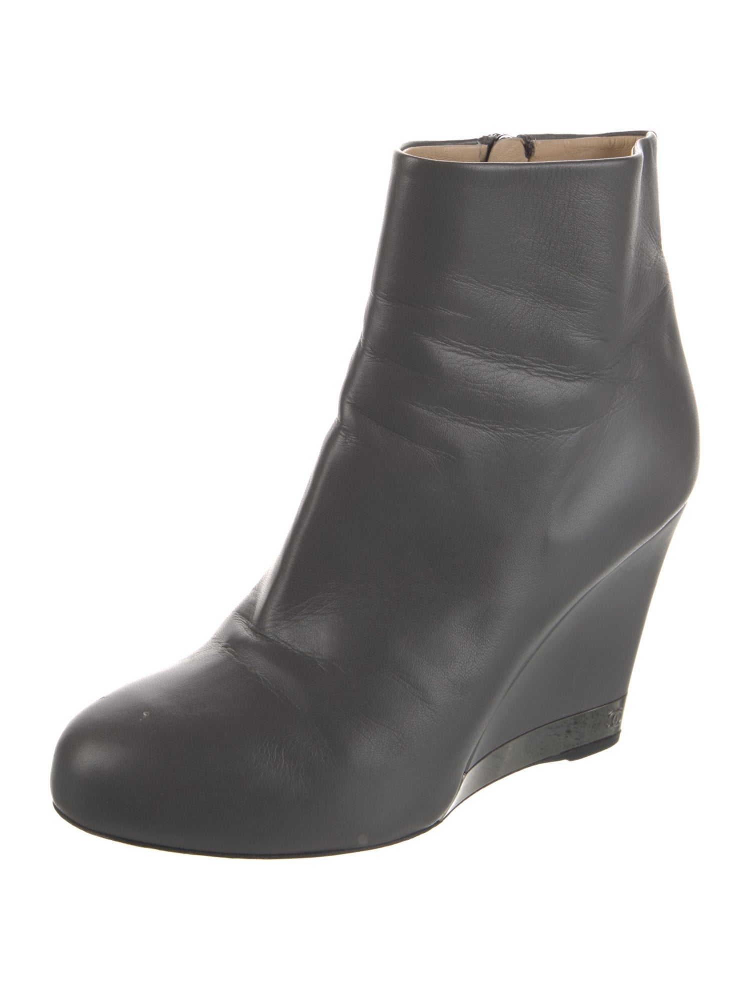 Chanel Interlocking CC Logo Lambskin Boots