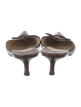 Chanel Interlocking CC Logo Leather Mules