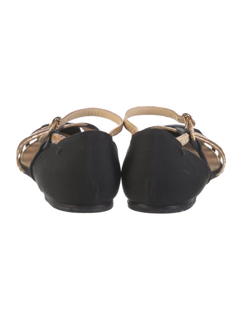 Chanel Interlocking CC Logo Snakeskin D'Orsay Flats