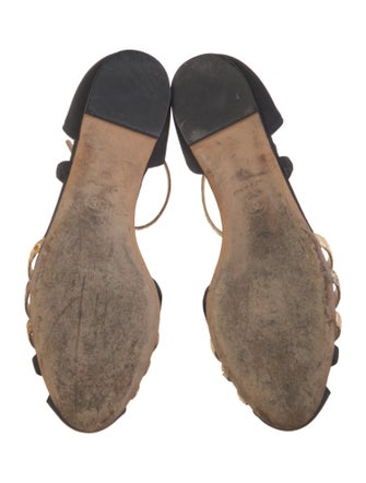 Chanel Interlocking CC Logo Snakeskin D'Orsay Flats