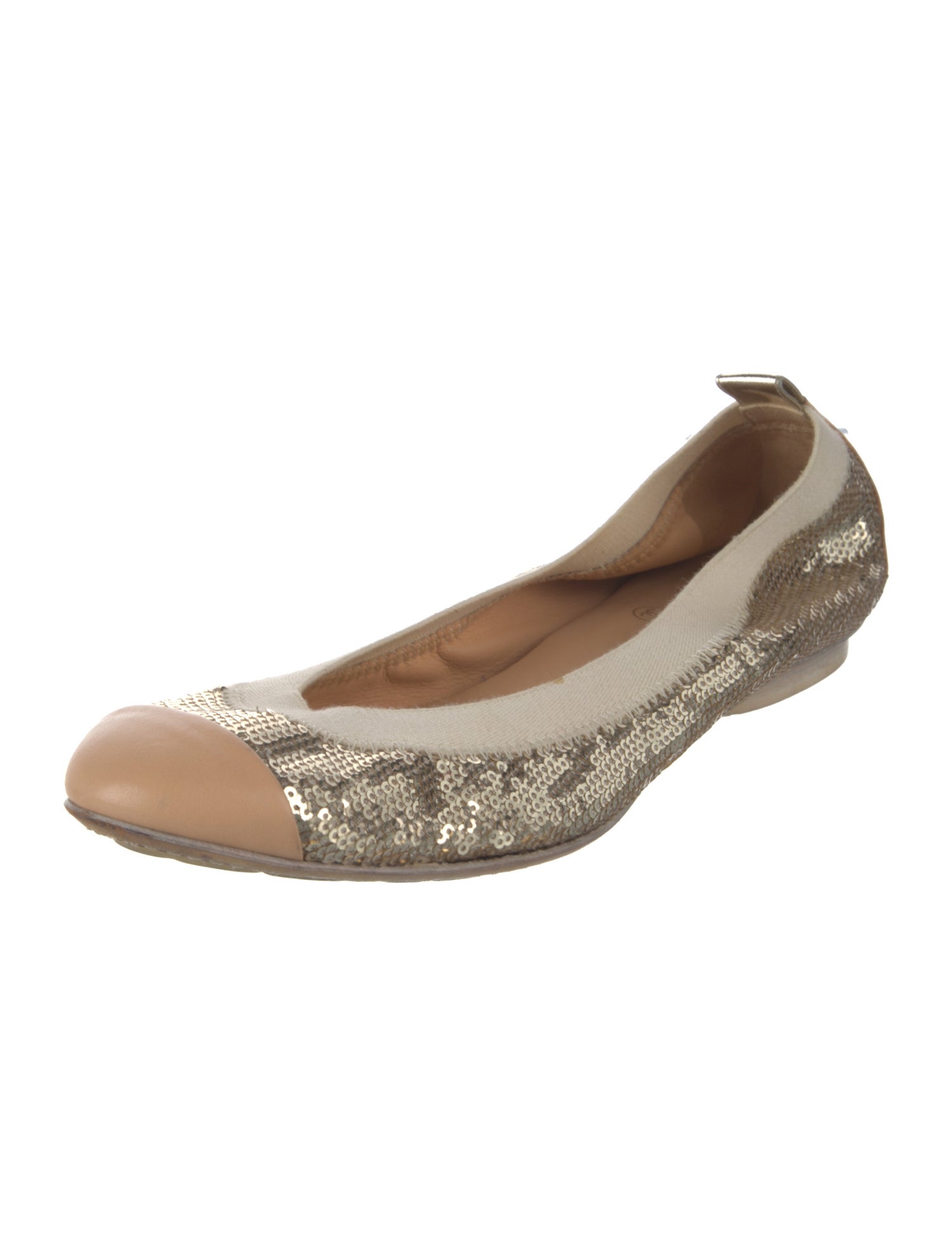 Chanel Interlocking CC Logo Sequins Ballet Flats