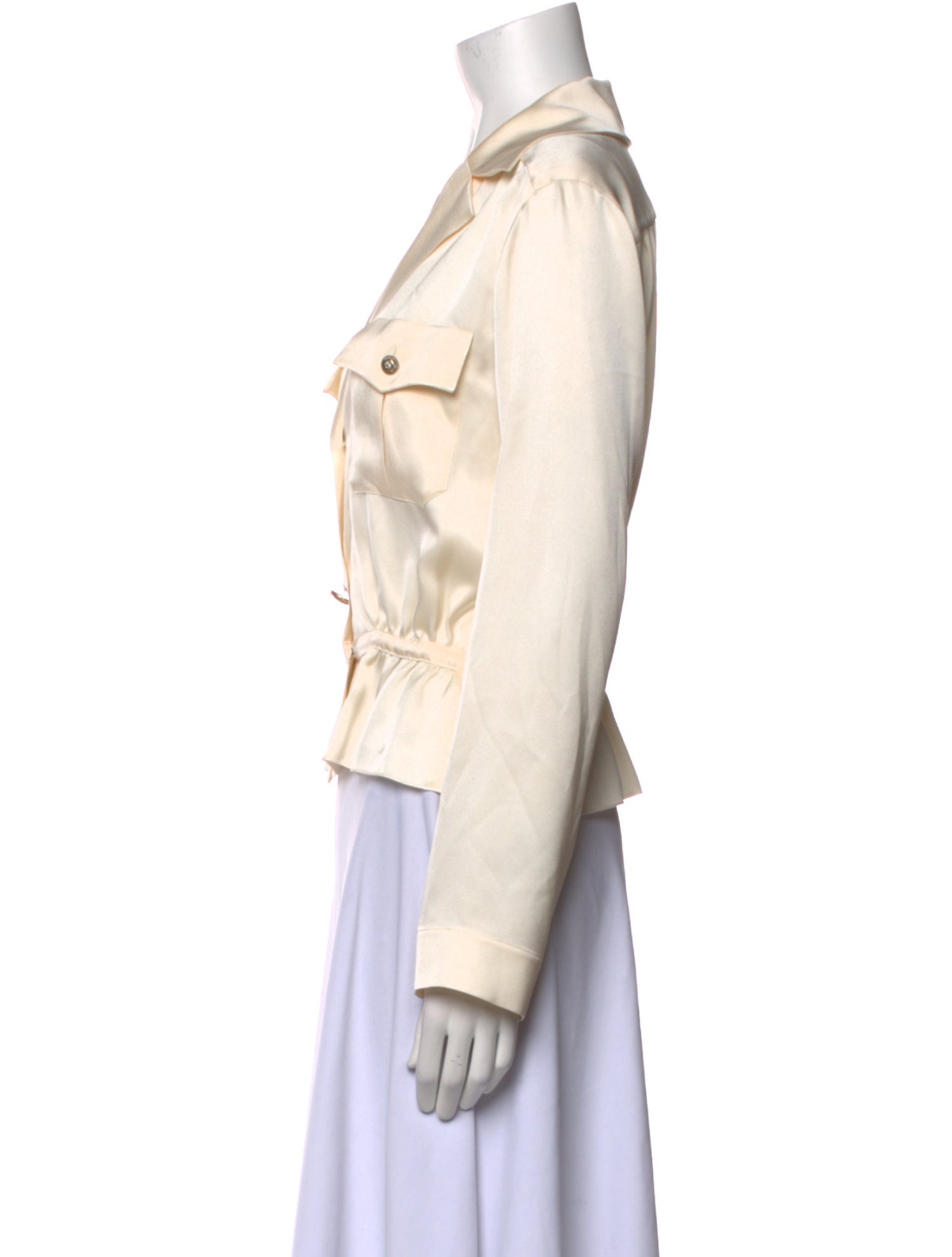 Chanel 2014 Silk Button-Up Top