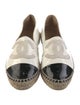 Chanel Interlocking CC Logo Patent Leather Espadrilles